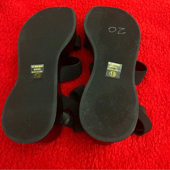 ❤️Soda wedges shoes size 10 woman’s sandals New, color black - Picture 5 of 11